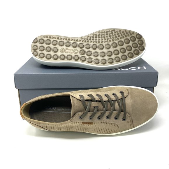 ECCO Men's Size 470034 02114 SOFT 7 NAVAJO BROWN Leather Sneakers Comfort Shoes - Picture 3 of 9